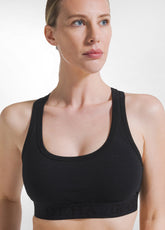 TOP SPORTIVO in TINTA UNITA NERO - BLACK | DEHA