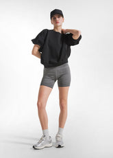 SET TOP E SHORTS SPORTIVI EFFETTO FADE NERO - | DEHA