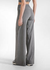 BLACK FADE EFFECT TOP AND WIDE-LEG PANTS SET - | DEHA