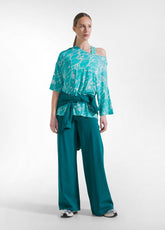 WIDE STRETCH JERSEY SOLID COLOR PANTS WITH STRAIGH - MADE IN ITALY | DEHA