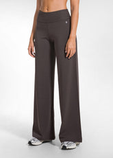 STRETCH JERSEY TROUSERS WITH ELASTICATED HEM - BROWN - COCOA BROWN | DEHA