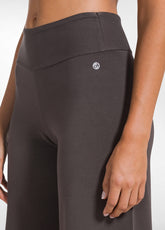 STRETCH JERSEY TROUSERS WITH ELASTICATED HEM - BROWN - COCOA BROWN | DEHA