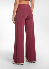 STRETCH JERSEY TROUSERS WITH ELASTICATED HEM - RED - CHERRY RED | DEHA