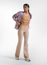 SET TOP SPORTIVO E PANTALONI JAZZ EFFETTO FADE MARRONE - | DEHA