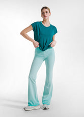 SET TOP SPORTIVO E PANTALONI JAZZ EFFETTO FADE VERDE - | DEHA