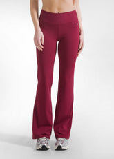 JAZZ PANTS IN SOLID COLOR STRETCH JERSEY WITH FLAR - CHERRY RED | DEHA