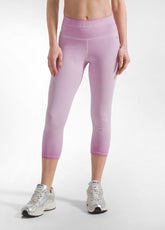 7/8 Length Ombré Effect Leggings In Stretch Jersey - Pink - FADED PINK | DEHA