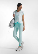 High-Waisted Shaded Effect Leggings - Green - FADED GREEN | DEHA