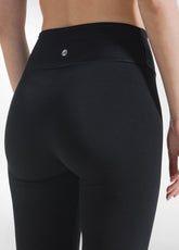 High Waist Solid Color Leggings - Black - BLACK | DEHA