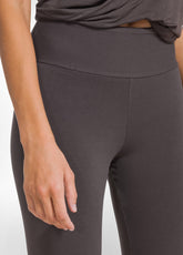 HIGH-WAISTED LEGGINGS IN STRETCH JERSEY - BROWN - COCOA BROWN | DEHA