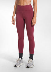 HIGH-WAISTED LEGGINGS IN STRETCH JERSEY - RED - CHERRY RED | DEHA