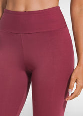 HIGH-WAISTED LEGGINGS IN STRETCH JERSEY - RED - CHERRY RED | DEHA