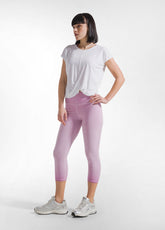 T-SHIRT YOGA CON NODO FRONTALE BIANCO - WHITE | DEHA