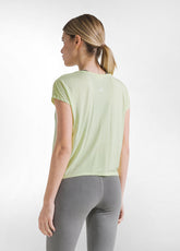 T-SHIRT YOGA CON NODO FRONTALE GIALLO - LIME | DEHA