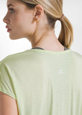 T-SHIRT YOGA CON NODO FRONTALE GIALLO - LIME | DEHA