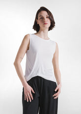 CANOTTA YOGA CON NODO FRONTALE BIANCO - WHITE | DEHA