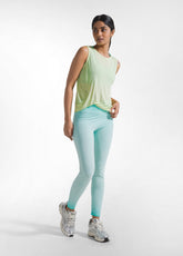 Yoga Tank Top With Front Knot - Yellow - LIME | DEHA