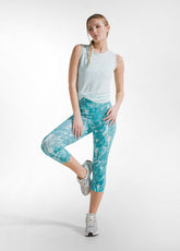 Yoga Tank Top With Front Knot - Blue - AQUA BLUE | DEHA