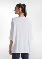 T-SHIRT YOGA OVERSIZE TINTA UNITA BIANCO - WHITE | DEHA