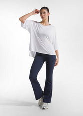 T-SHIRT YOGA OVERSIZE TINTA UNITA BIANCO - WHITE | DEHA