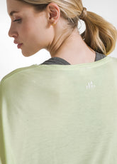 Oversize Yoga T-Shirt Solid Color - Yellow - LIME | DEHA