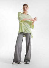 Oversize Yoga T-Shirt Solid Color - Yellow - LIME | DEHA