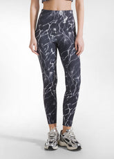 SET TOP SPORTIVO E LEGGINGS ALLOVER IN MICROFIBRA NERO - | DEHA