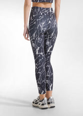 Allover Print Mikrofaser-Leggings - Schwarz - BLACK | DEHA