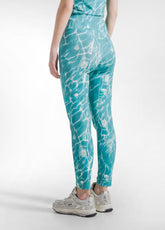 SET CANOTTA E LEGGINGS IN MICROFIBRA CON STAMPA ALLOVER BLU - | DEHA
