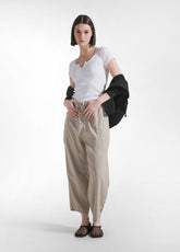 Tailliertes Ripp-T-Shirt - Weiss - WHITE | DEHA