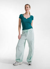 FITTED RIBBED T-SHIRT - GREEN - MADE IN ITALY | DEHA