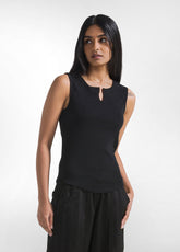 CANOTTA A COSTINE NERO - BLACK | DEHA