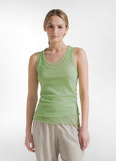 CANOTTA DOPPIO STRATO IN TULLE VERDE - LIME GREEN | DEHA