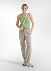 CANOTTA DOPPIO STRATO IN TULLE VERDE - LIME GREEN | DEHA