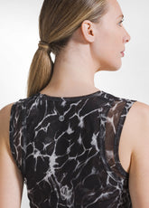 CANOTTA IN TULLE ALLOVER NERO - BLACK | DEHA
