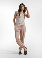 CANOTTA IN TULLE ALLOVER BEIGE - GREEN BEIGE | DEHA