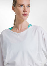 CROPPED-SWEATSHIRT-SET UND MAGNUM HOSE WEISS - | DEHA