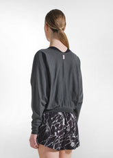FELPA CROPPED EFFETTO SFUMATO NERO - BLACK | DEHA