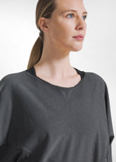 FELPA CROPPED EFFETTO SFUMATO NERO - BLACK | DEHA