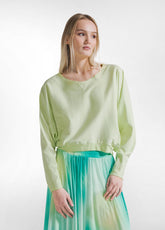 FELPA CROPPED EFFETTO SFUMATO GIALLO - LIME | DEHA