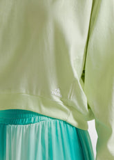 Faded Effect Cropped Sweatshirt - Yellow - LIME | DEHA