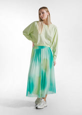 FELPA CROPPED EFFETTO SFUMATO GIALLO - LIME | DEHA