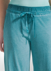 Kurzes Sweatshirt und weite Hose mit grünem Farbverlauf - | DEHA