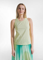 TOP VOGATORE CON DETTAGLI IN PIZZO GIALLO - LIME | DEHA