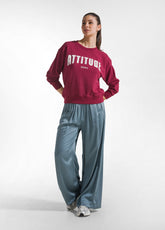 FELPA GIROCOLLO CON STAMPA E BORCHIETTE ROSSO - Leisurewear | DEHA