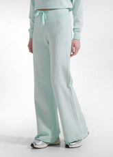 SET AUS SWEATSHIRT MIT RUNDHALSAUSSCHNITT UND FLARE-HOSE MIT BLAUEM OMBRÉ-EFFEKT - | DEHA