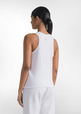 CANOTTA IN JERSEY CON DETTAGLI IN RETE BIANCO - WHITE | DEHA