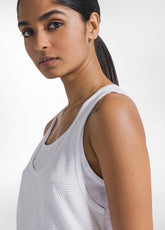 CANOTTA IN JERSEY CON DETTAGLI IN RETE BIANCO - WHITE | DEHA