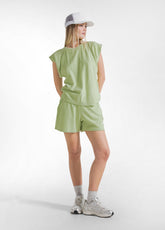 COMPLETO T-SHIRT E SHORT IN FELPA GIALLO - | DEHA