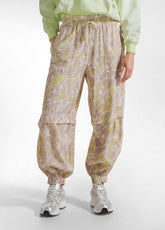 JOGGER ALLOVER IN VISCOSA EFFETTO STROPICCIATO BEIGE - GREEN BEIGE | DEHA